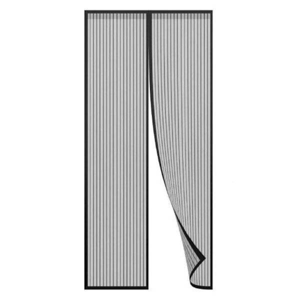 Insektnetdør 100x220 insektbeskyttelse sort magnet myggenet Black Svart