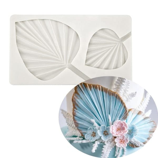 IC Palm Leaf Silikone Sugarcraft Form Harpiks Værktøj Cupcake Bageform