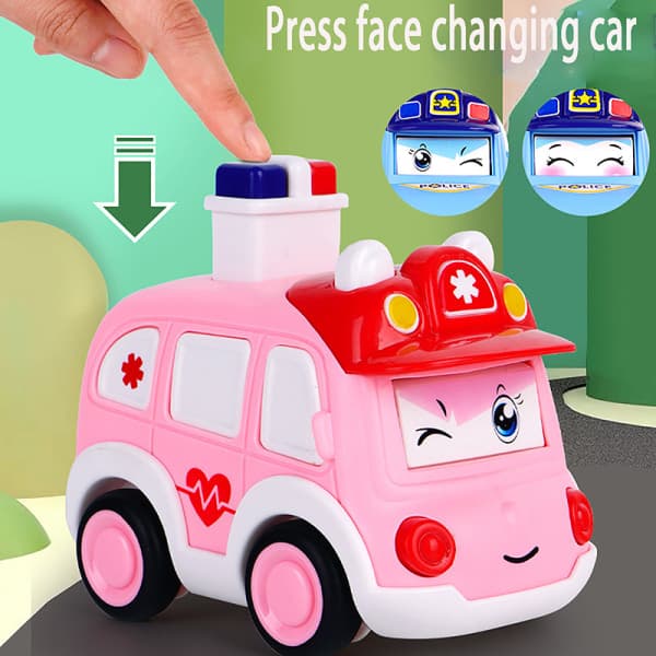 IC Treghetsleker for barn Minipoliti Ambulanse Barn trekker tilbake Rosa