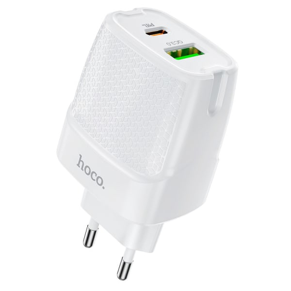 IC Telefonoplader PD20W Dobbelt Porte QC 3.0 Opladningshoved PD20W+QC3.0