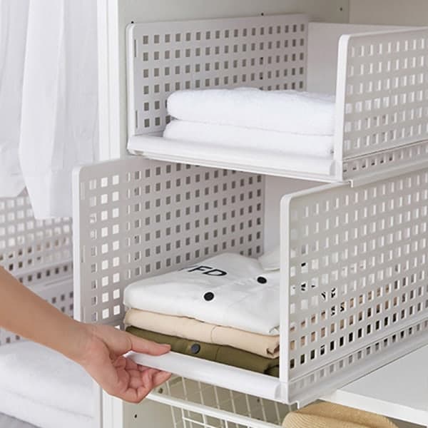 Flerfunksjonell Avtakbar Garderobe Organizer Skuff Oppbevaring Baske A