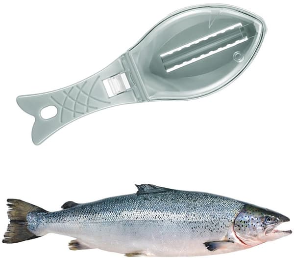 Blue-Gray - Fish Scale Remover - Fish Skin Brush - Fish Scale Scraper - Fast - Easy