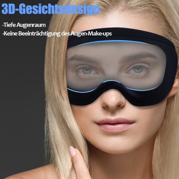 IC Unen naamio naisille miehille - Silk Soft Foam Mukava unimask, peitä silmät yöllä Block Out Black