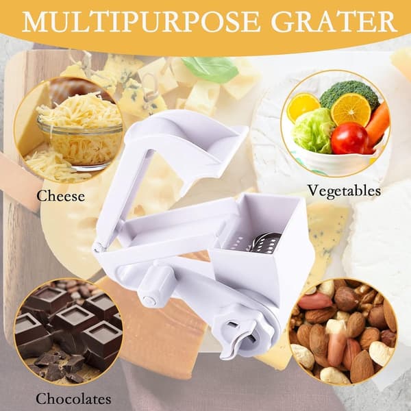 Cheese Grater - with - Handle - Parmesan Cheese Grater - Manual - Hard - Cheeses - Chocolate - Easy
