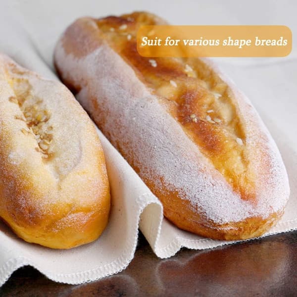 90x66 cm - Bread Cloth - Linen Cloth - Thick Bread Cloth - Suitable for Baking Bread Dough - Suitable for Making Baguettes, Bread, Ciabatta Bread