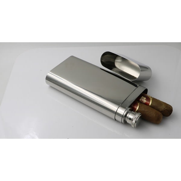 Personlige Humidor Cigarrrør i Rustfrit Stål, Humidor Vinrør