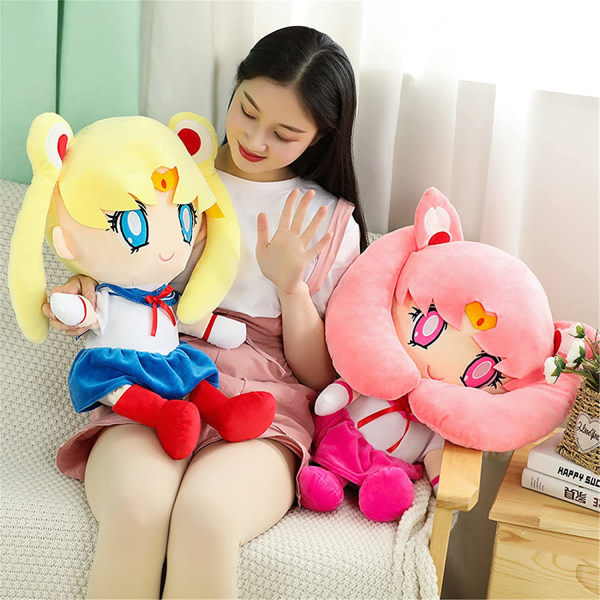 IC Sailor Moon plyschdocka Tsukino Usagi Chibiusa stoppade leksak 40 cm