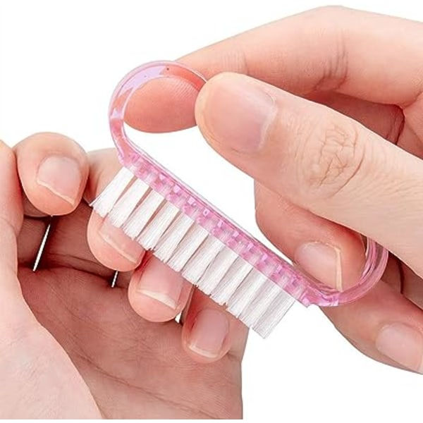 4-pack nagelborstar i plast, Rengöringsborste för nagelkonst, Rengöringsborste för händer