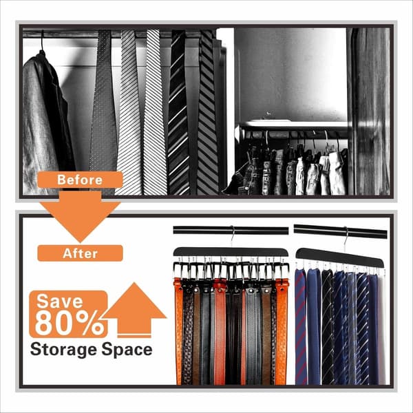 14 - 2 - 1 - Belt Hanger - Suitable - Clothes Hanger - Belts - Wardrobe Accessories - Tie Holder - Non-slip
