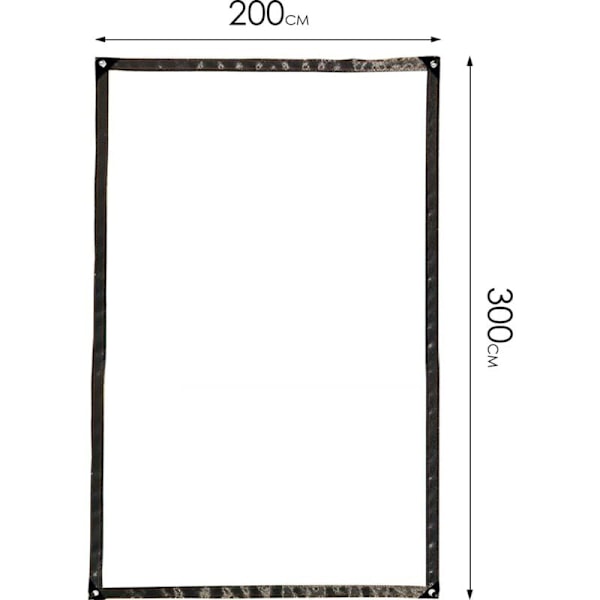 Vattentät Klar PVC Presenning Överläggspanel Tak med Öglor och Rep 2 x 3m