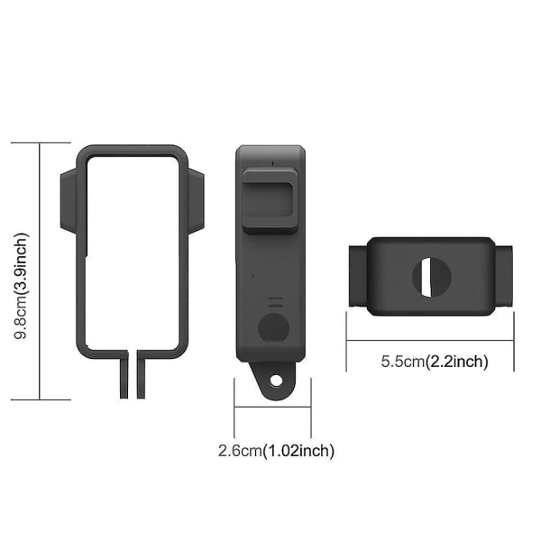 IC CNE Puluz ABS Skyddande Rambur för DJI Action 2 S