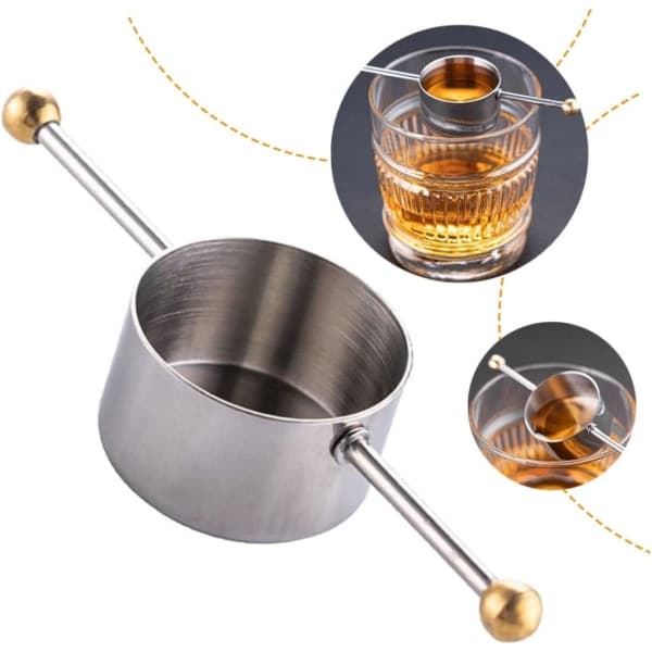 Cocktailmätkopp i rostfritt stål med handtag 30 ml Whisky Mätkopp Vinmixer Discokula