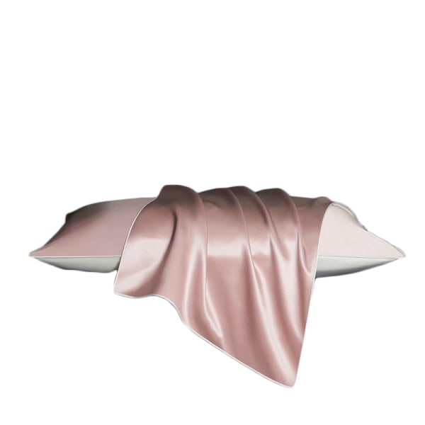 Satin örngott för hår och hud Queen 2-pack siden örngott 48x74cm rosa