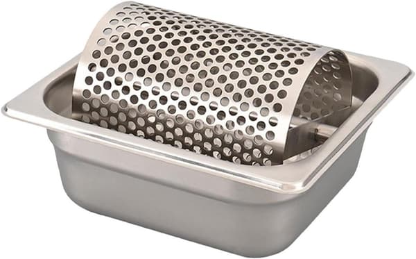 Smørruller, rustbestandig rustfritt stål, avtakbar roterende design for brød, toast og grilling, sølv, 17,5 cm