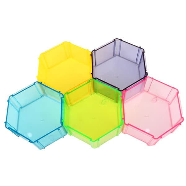 IC Display Case Hexagonal Clear Blind Box Showcase DIY Storage Rac A7