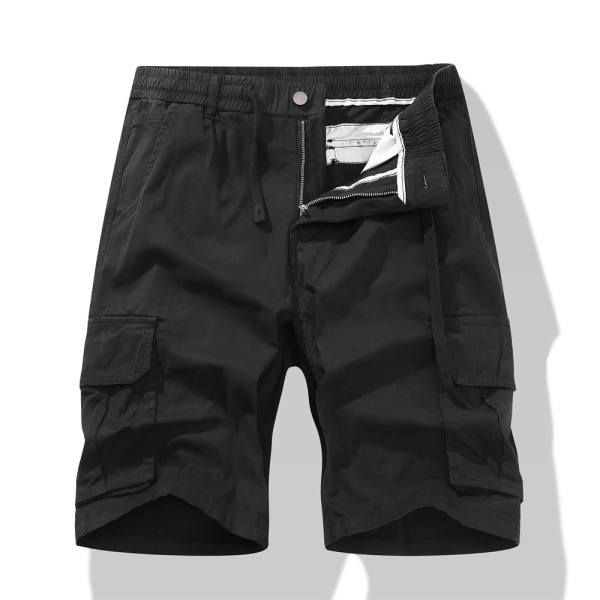 IC Shorts Miesten Cargo Shorts Miesten Pluskoko Elastinen Vyötärö Vetoketjullinen Cargo Lyhyet Housut Helppo Vetoketju Multi