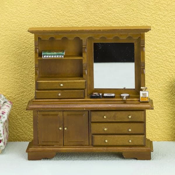 IC 1. Dukkehus Miniature Møbel Kommode Moderne Stil Træ Bo