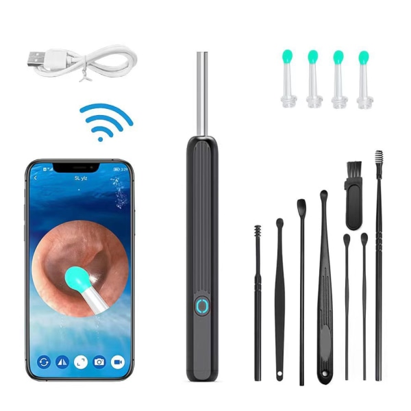 Wireless HD Ear Wax Remover Camera Ear Endoscope Spoon Pick C