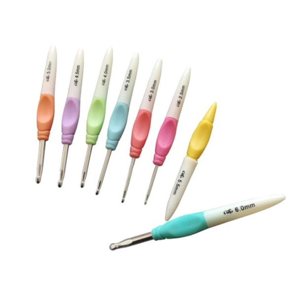 Virknålsset 8 st/ set 2,5-6,0 mm Ergonomiskt set aluminium