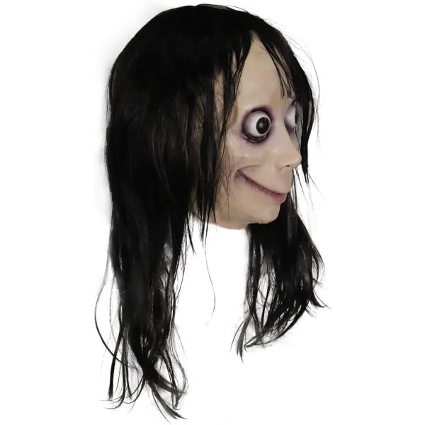 IC Molezu Momo Mask Scare Mask, Cleepy Mask Monster Mask, Halloween Kostymfest Gummi Latex Mask för Vuxna