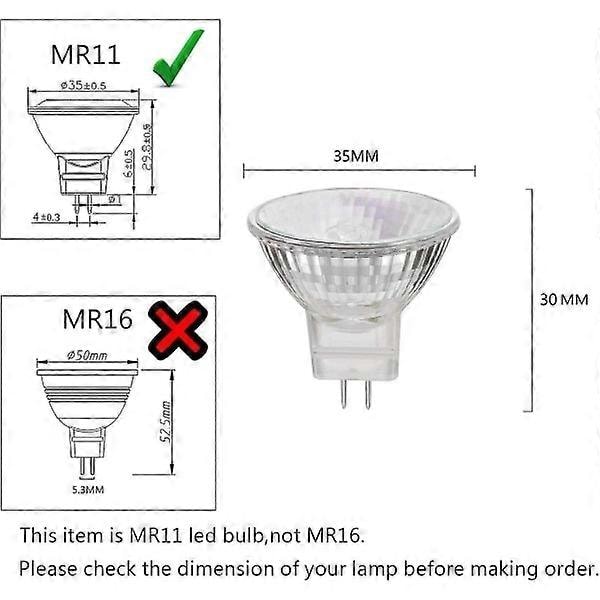 MR11 halogeenilamput, 12V20W MR11 GU4 halogeenilamppu, lämmin valkoinen, 6 kpl. (FMY)