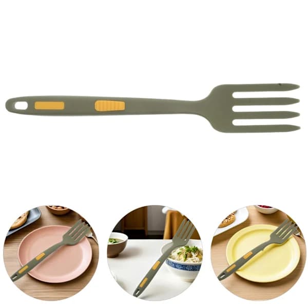 Heat Resistant Cooking Fork Spaghetti Stirring Pasta Utensil Silicone 5x 5x