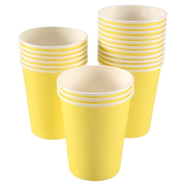 20 Papirkopper (25 cl) - Ensfargede Bursdagsfest Servise Catering