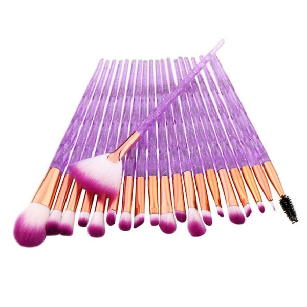 Set Eyeliner Lashes Lip Cosmetics Tool Kit 20 st Lila