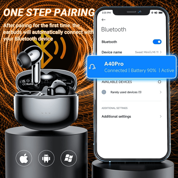 IC Sisäkorvan kuulokkeet ANC Bluetooth-kuulokkeet melunvaimennuksella
