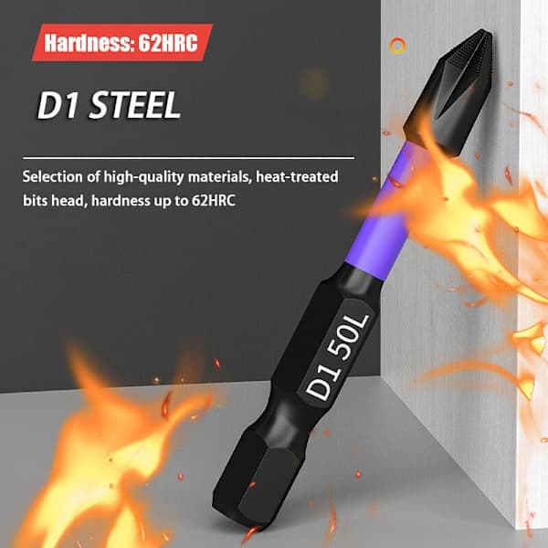Upgraded Non-slip PH2 Bit Set for Impact Drivers, Magnetic Phillips Screwdriver Drill 10Pcs 65mm 10Pcs 65mm
