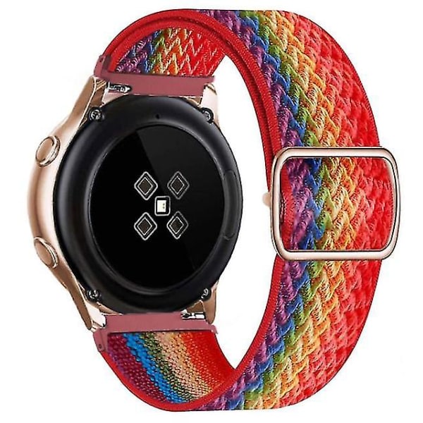 Nylon för Samsung Galaxy Watch 4/classic/46mm/active 2/gear S3 Justerbart elastiskt armband Pride Edition 20mm