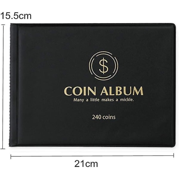Myntsamlingsalbum, passende for lagring av myntdiameter mindre enn 3 cm