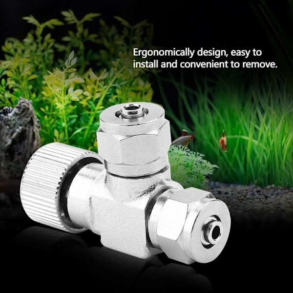 Nålventil för akvariumsystem CO2-regulator bubbelräknare akvarietillbehör (Dubbelhuvud trimventil, 2)