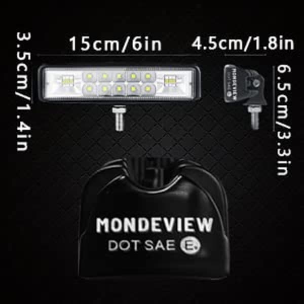 IC 6” Motorcykel LED Forlygte Led Arbejdslys Traktor 2 Række 9-36V
