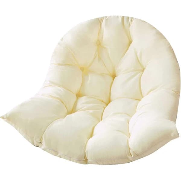 Gungstolskudde Tjock Bomull Polyester Sittdyna för Inomhus Utomhus Trädgård Uteplats Äggstol Gul 80x121cm Yellow