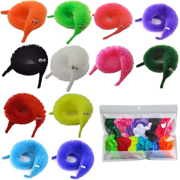 IC Caterpillar Seahorse Elf Magic Props Tricky New Strange Toy Magic Worm Twisty (25 stycken, slumpmässig färg)