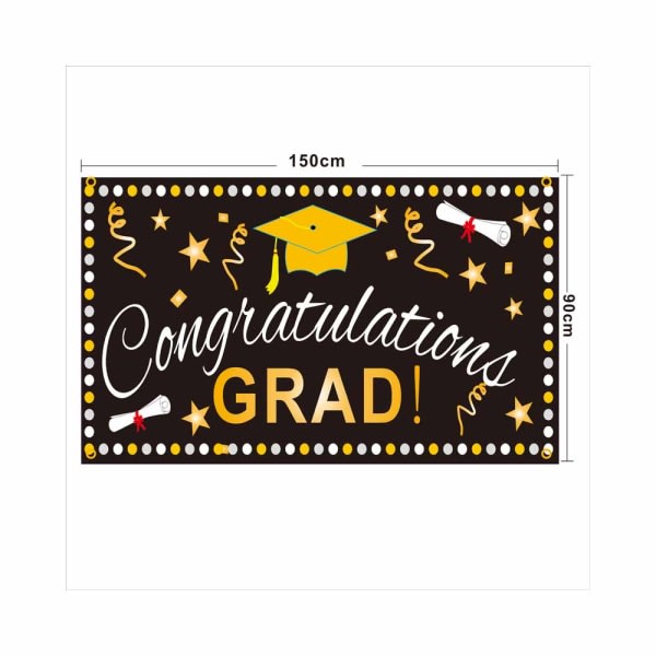 IG Graduation Party Dekorationer Grattis Graduation Banner style 1