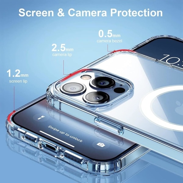 IC Magneettinen iPhone 15 Pro Max 6,7 tuuman kotelo, MagSafe-yhteensopiva, pudotusturvallinen iPhone 15 -puhelimen suojakotelo