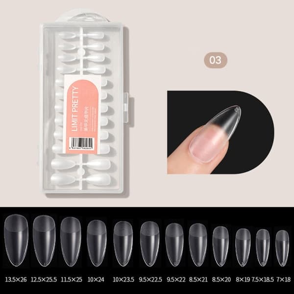 IC 240st Gel X Nails Tip Press på Forlengelse Akryl Full Dekning 03