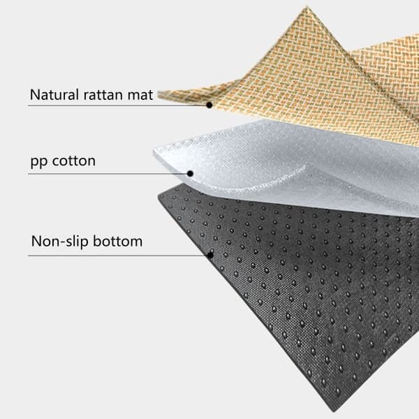 IC Rattan Kølemåtte til kæledyr Sengeseng Vaskbar 3D Kennel