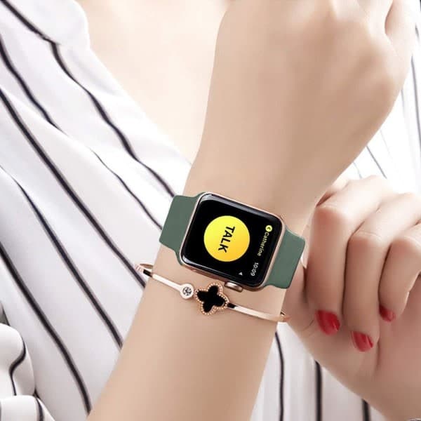 IC Silikon Armband Apple Watch 42/44/45/49 mm Mörkgrön