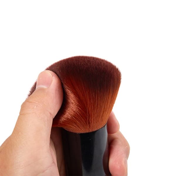 IC Soft Makeup Tool Flad Foundation Ansigt Blush Kabuki Pulver Sort onesize