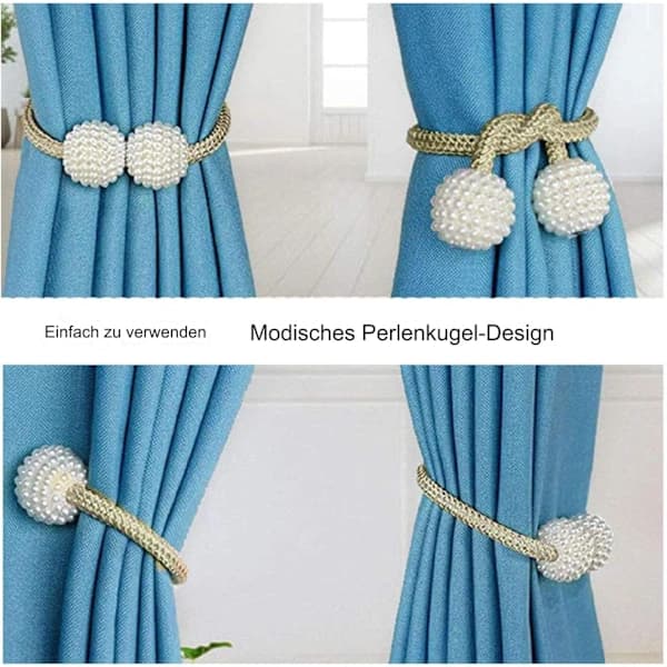 Magnetiske gardinholdere, 1 stk, for hjem, hotell, vindusdekorasjon