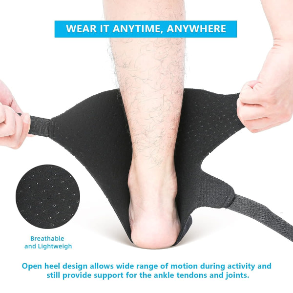 IC Fotledsstöd, justerbart andningsbart fodledsstøtte for stukade fotled, sportsskader, elastisk og behagelig fodledsstabilisator for kvinder og män