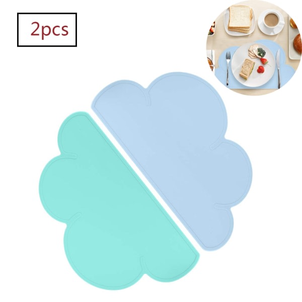2 delar Kids Cloud Shape Silikon Vattentät bordstablett
