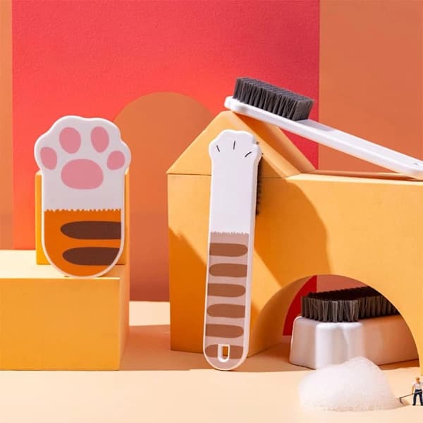 1 PC Cute Cat Shoe Brush, Soft Bristles, Does Not Damage Shoes, Clothes Brush, Laundry Service, Multifunctional Cleaning
