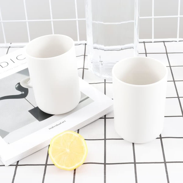 2-pack tandkoppar, tandborsthållare för badrum, kopp, plast