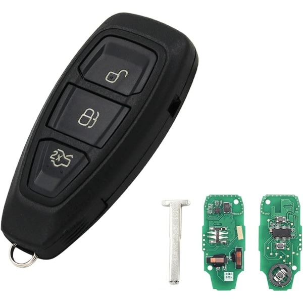 IC 3 knapper til fjernbetjening nøglehus skal falde erstatning for Fo-rd Fiesta Mondeo Kuga Focus B-max C-Max S-max Galaxy - 433 MHz 4D63 chip