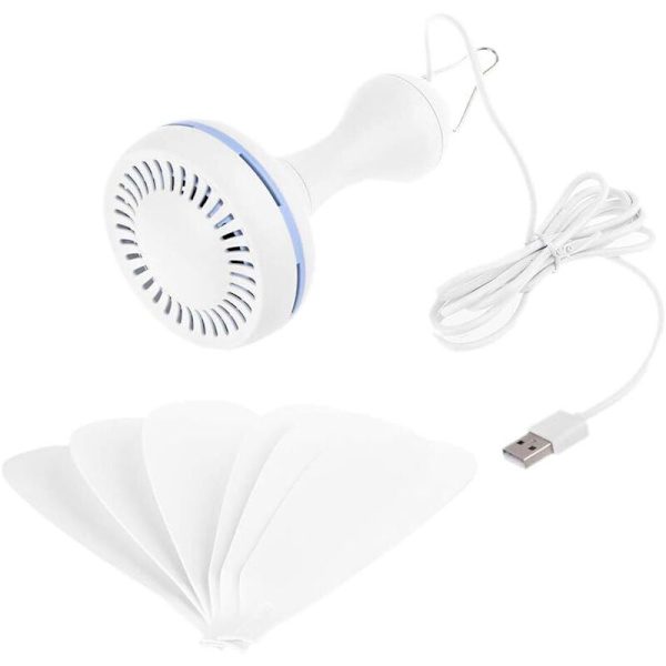 Bærbar USB loftventilator til camping, udendørs, pavillon, loftventilator til 5V batteri Po