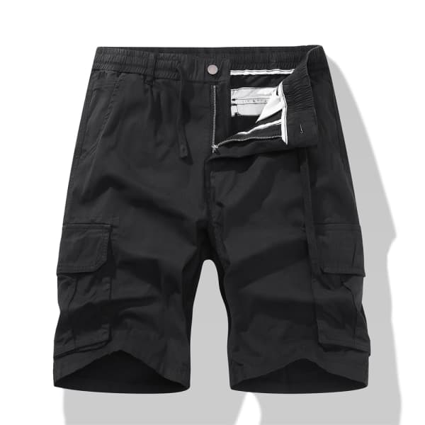 IC Shorts Herre Cargo Shorts Herre Plus Size Elastisk Midje Dragsko Cargo Korte Bukser Lett Glidelås Multi